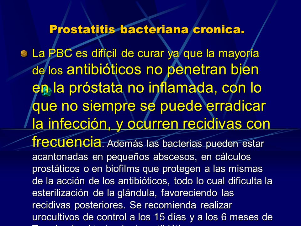 antibiótico para la prostatitis severa